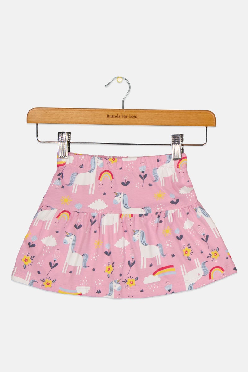 guppy Toddlers Girl Graphic Print Skirt, Multicolor - Image 2